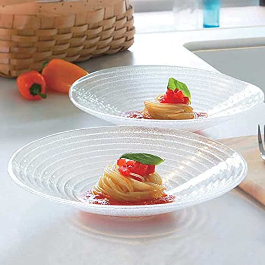 Amazon.co.jp: 和食器 たち吉 涼やかなガラスの器 ペア麺鉢 ガラス